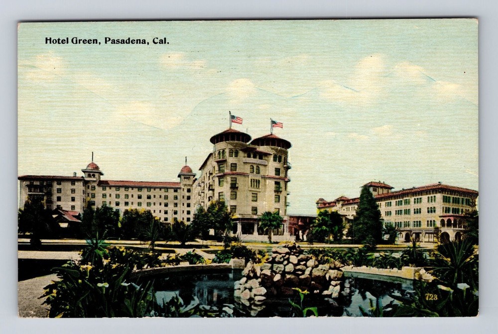 Pasadena CA-California, Hotel Green Advertising, Antique, Vintage Postcard