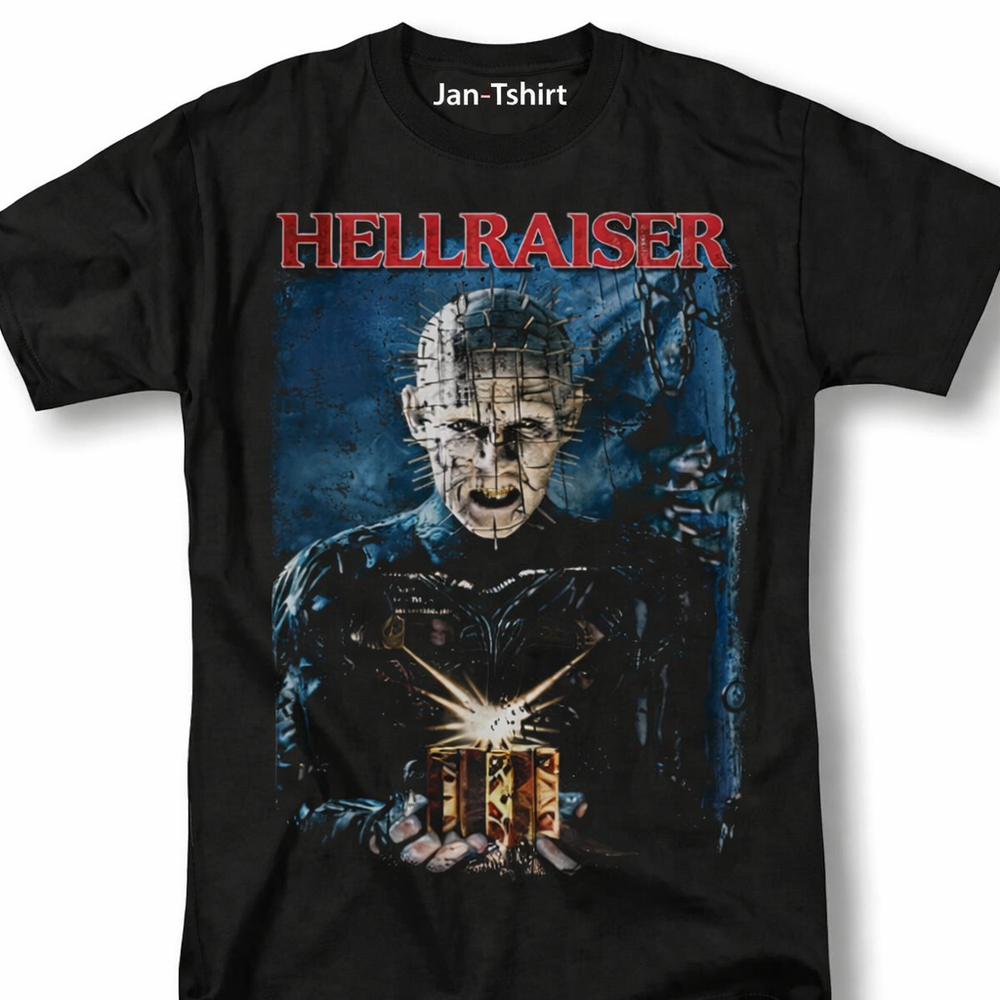 Hellraiser Pinhead 80s Horror Cult Movie, Vtg Retro Movie Poster Tee Unisex
