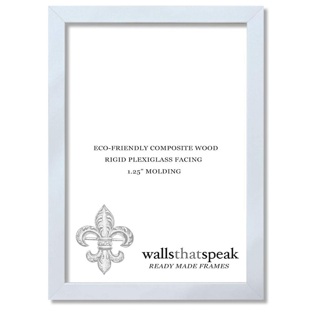 Walls That Speak White Picture Frame for Puzzles, Posters, Photos, or Artwork