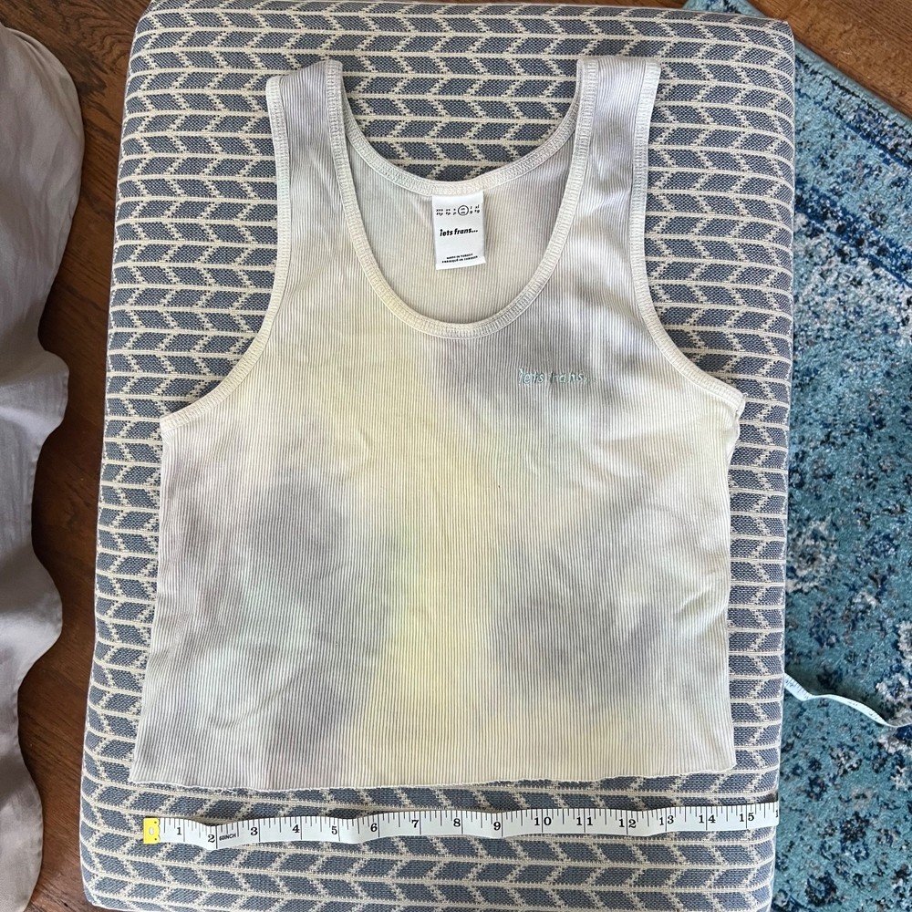 iets frans tie dye cropped tank top