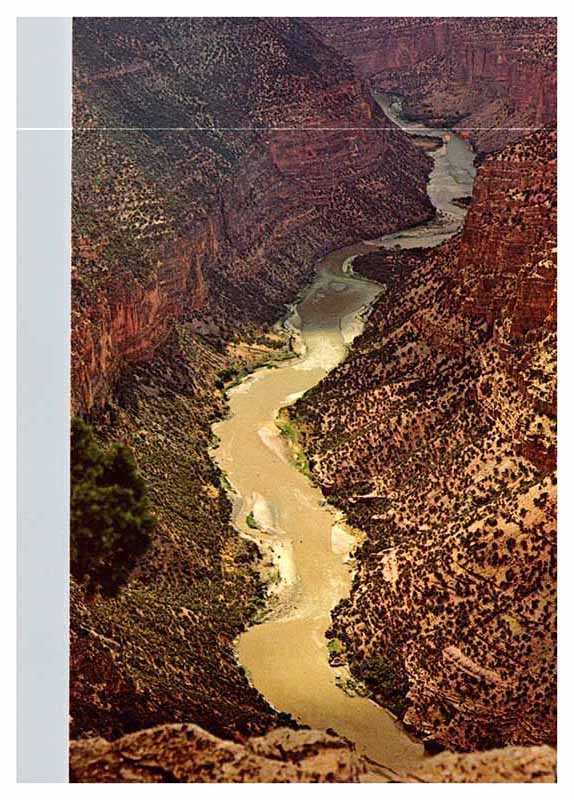 Postcard AERIAL VIEW SCENE Dinosaur National Monument Colorado CO m/09 AT9185