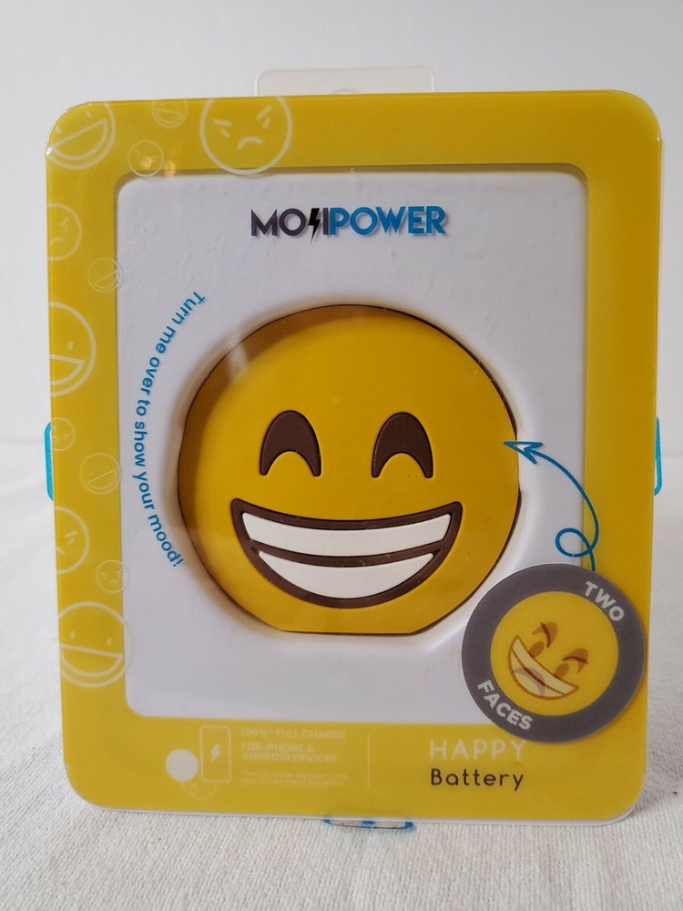 NIB Moji Power Happy Power Bank 2600mAh Battery