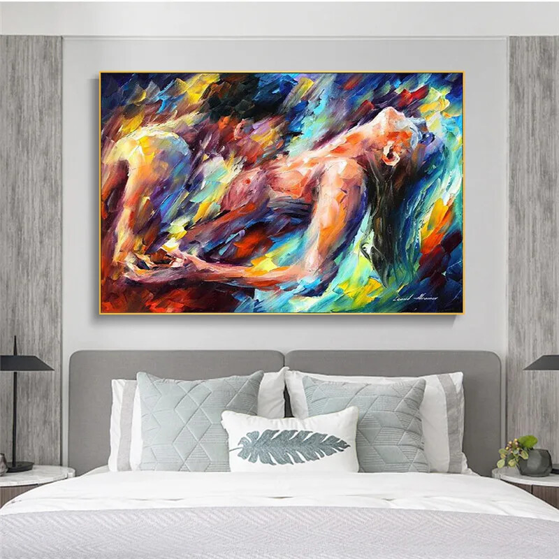 Abstract Art Sexy Men and Women Canvas Painting Canvas Wall Art Home Decor Mural-image