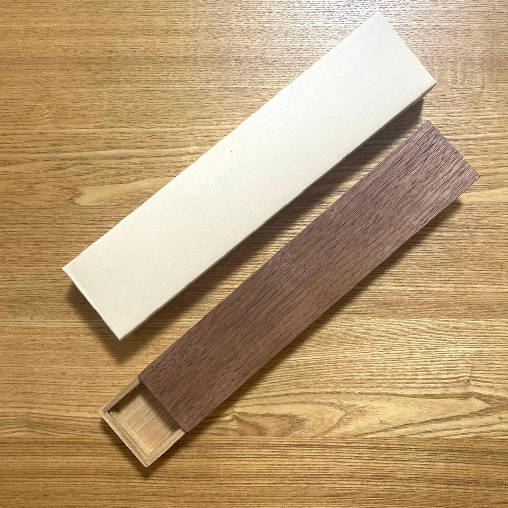 Echizen Lacquerware Wooden Chopstick Box Holds 2 Pairs Natural Finish