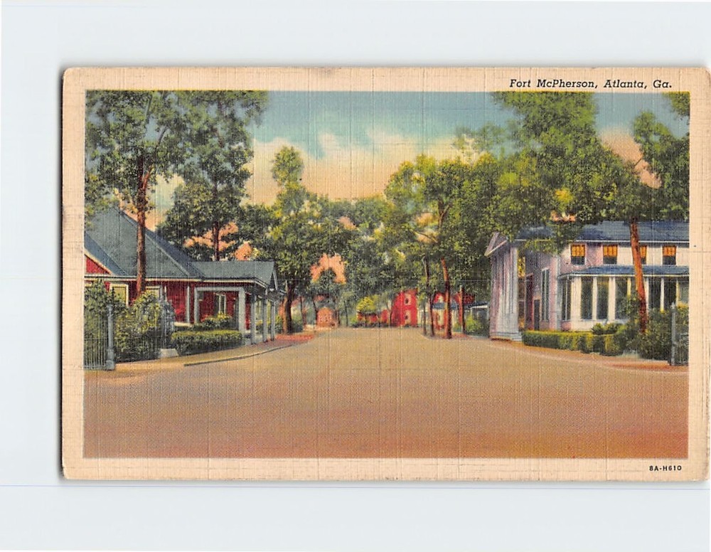 Postcard Entrance Fort McPherson Atlanta Georgia USA