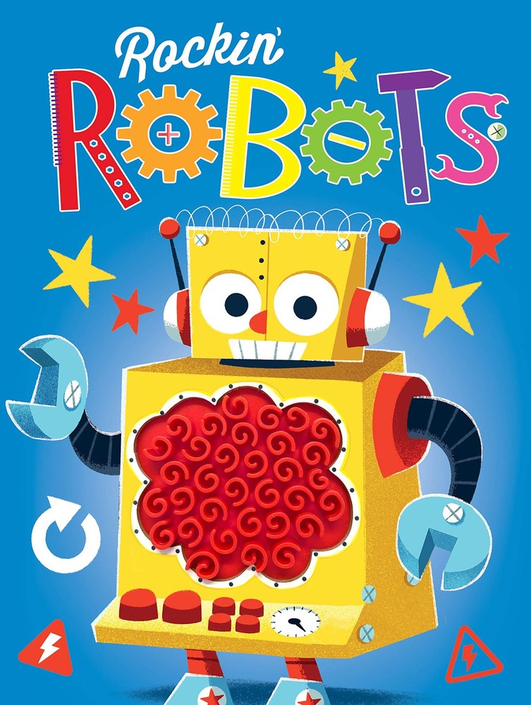 Rockin Robots - Silicone Touch and Feel Board Book - Sensory Board Book (Tou...