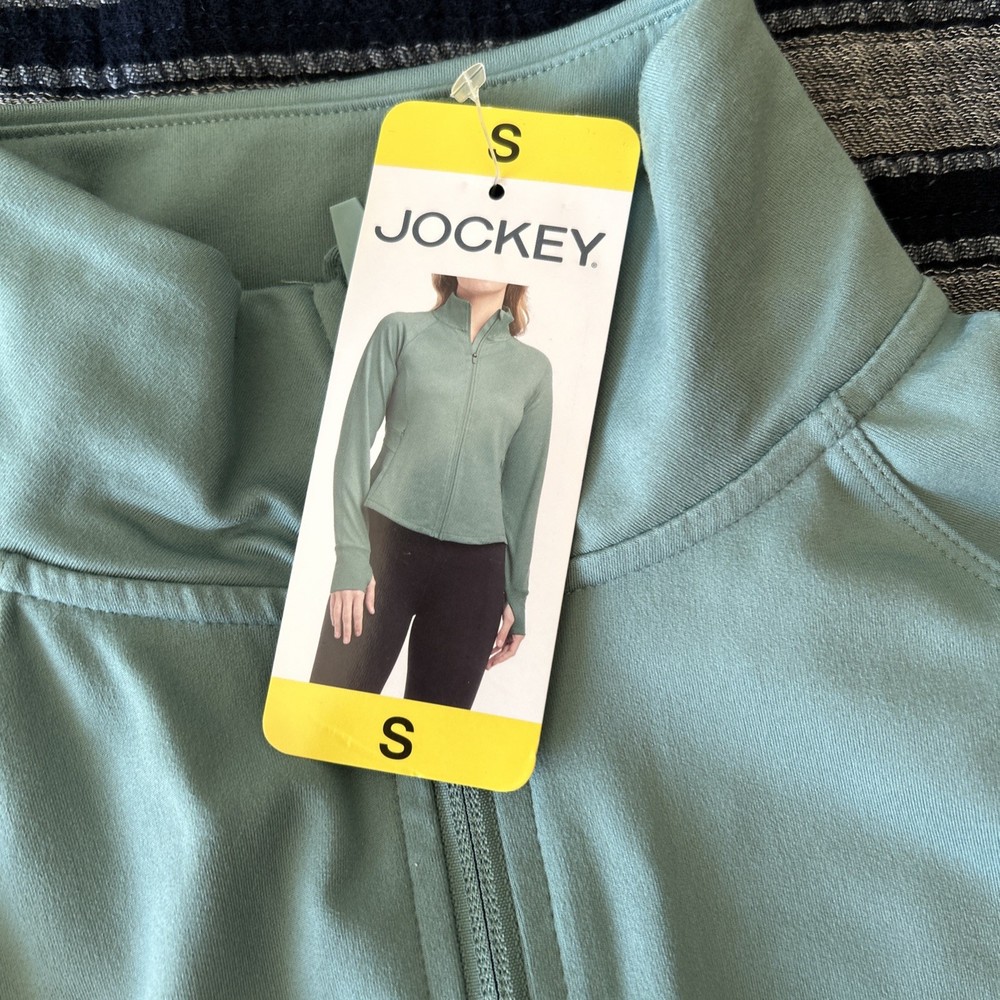 JOCKEY Womens Tulip Hem Yoga Jacket, Arctic Color, Small size, (w)