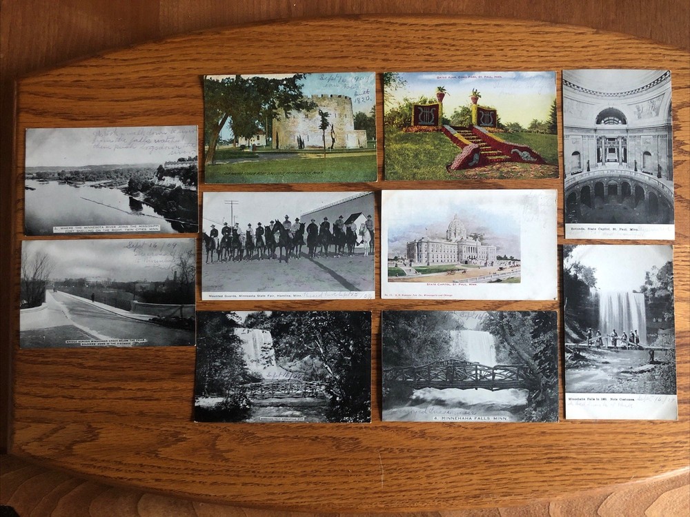 Vintage MINNESOTA postcard Lot. 10 Postcards. 1909