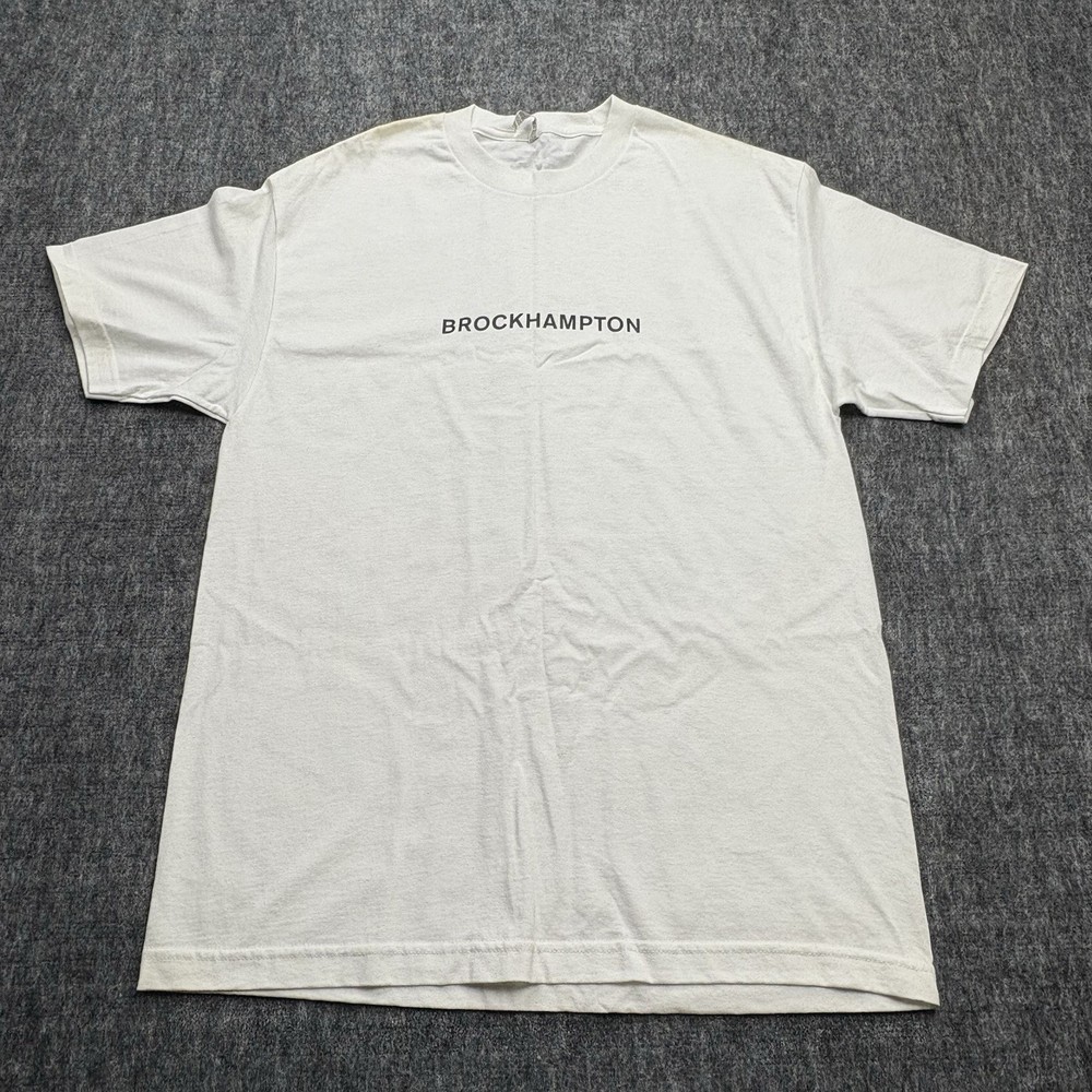 Brockhampton Saturation T Shirt Men’s L White Graphic Band Tee Kevin Abstract