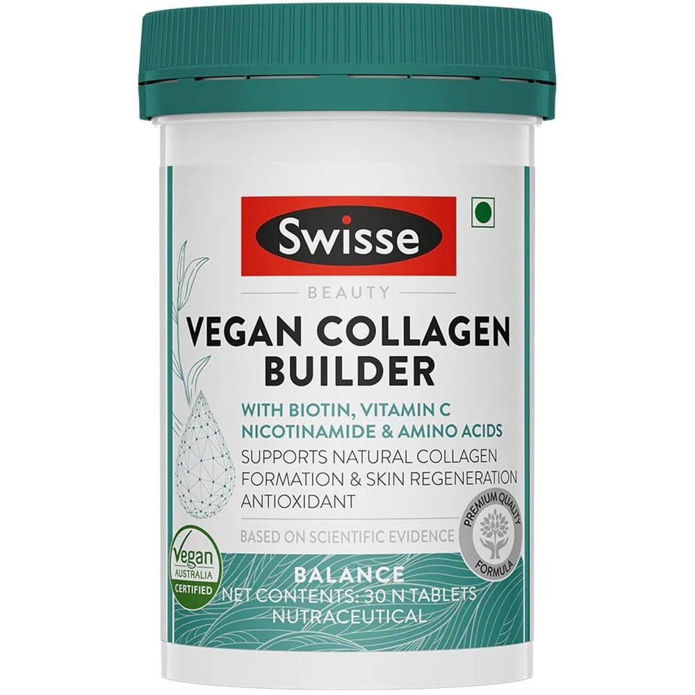 Swisse Vegan Builder with Biotin & Vitamin C, Supports Natural Collagen FOR SKIN