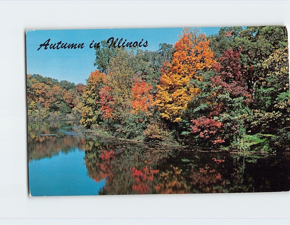 Postcard Autumn in Illinois Matthiessen State Park Oglesby Illinois USA