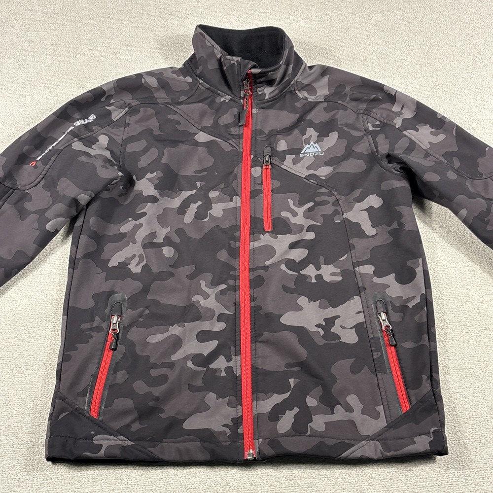 Snozu Extreme Gear Winter Athletic Full Zip Jacket Women Large Brown Camo Media