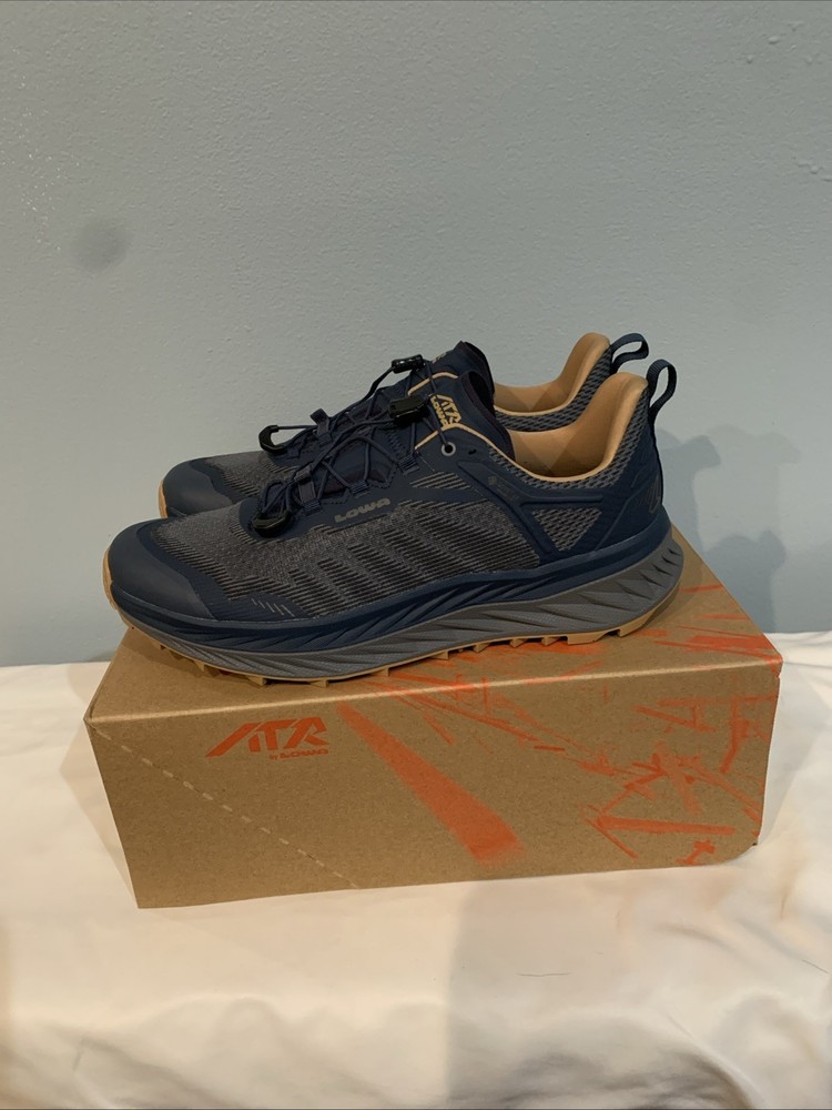 LOWA 3118146983 Men's Fortux GTX Navy/Dune Terrain Hiking Running Shoes Size 10