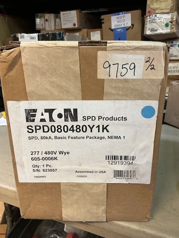 Eaton Corporation Spd080480Y1K  Surge Protection Device. 277/480V Brand New.