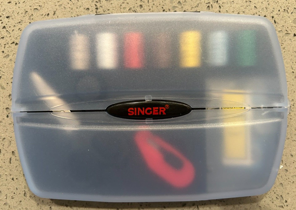 SINGER Portable Travel Sewing Kit Open Box Compact Essentials for Repairs