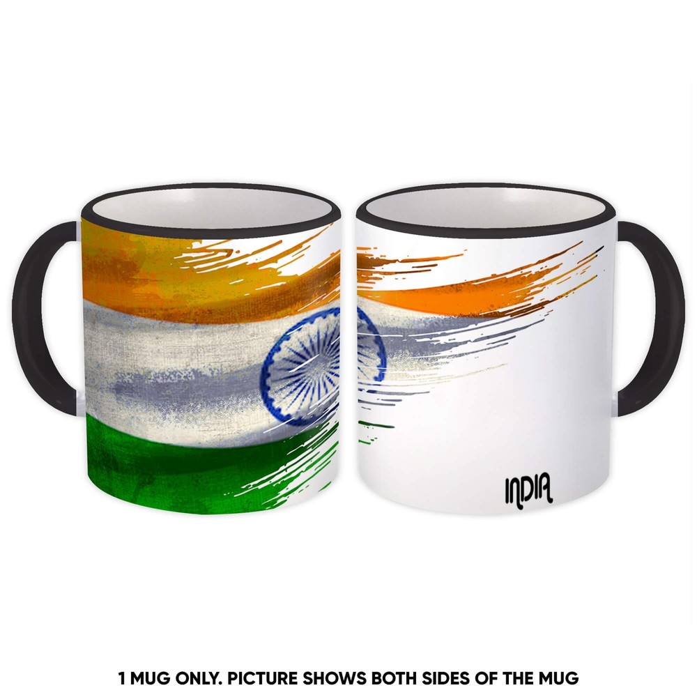 Gift Mug : India Flag Modern Country Expat