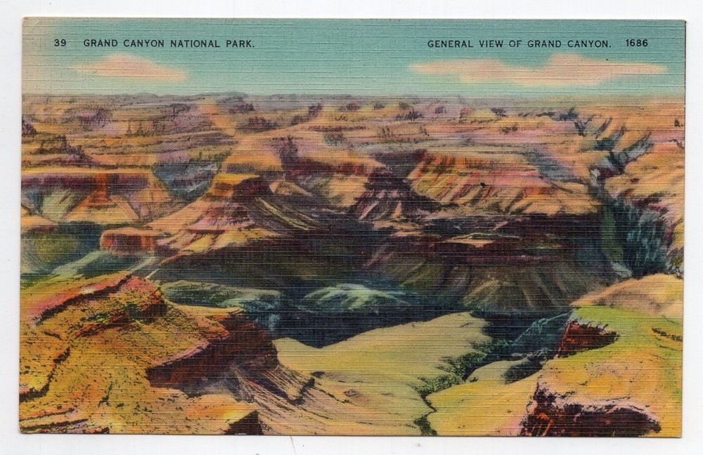 1940s? Linen - CLOSEOUT - General View, Grand Canyon National Park - Arizona