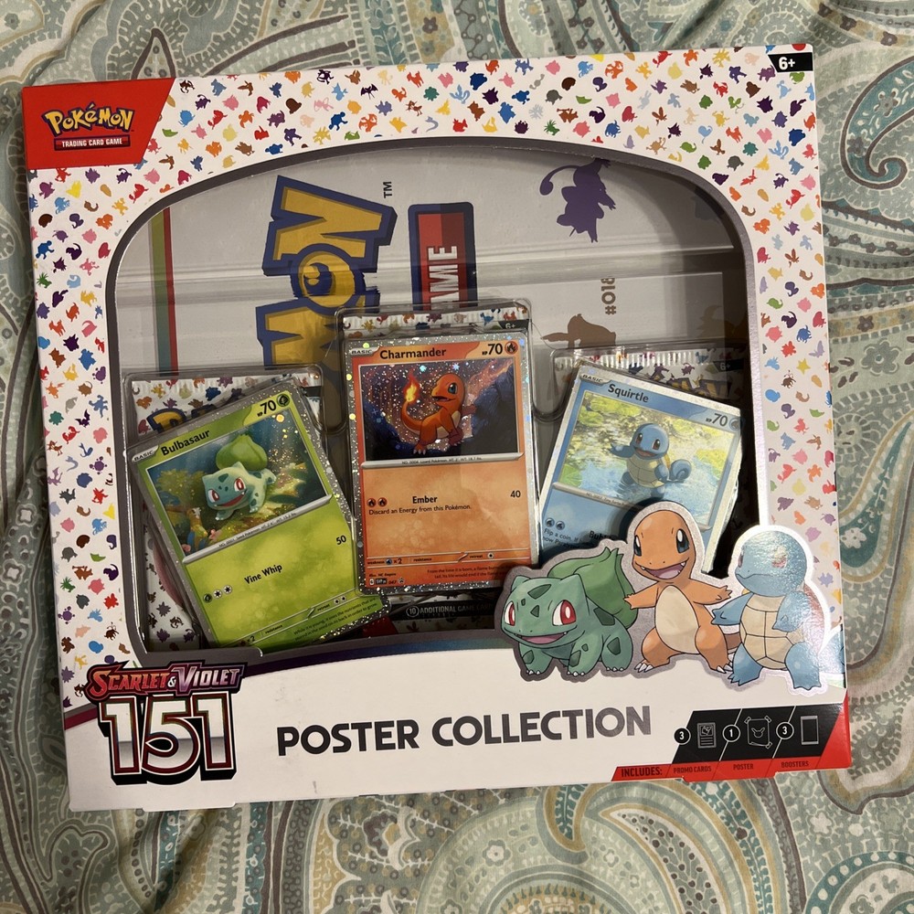 Nintendo Pokémon TCG Scarlet & Violet - 151 Poster Collection Box - 3 Packs