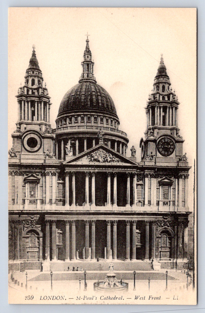Vintage Postcard London St Pauls Cathedral