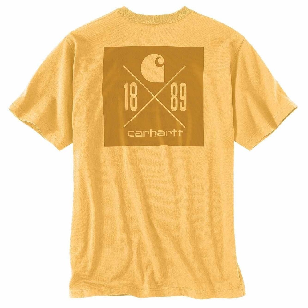 Carhartt Men's Relaxed Fit Heavyweight Short Sleeve Pocket 1889 Graphic T-Shirt