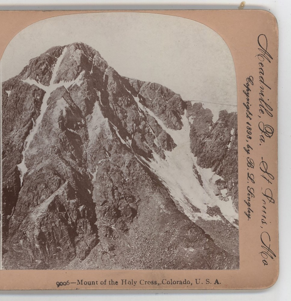 Mount of the Holy Cross Colorado Keystone Stereoview 1898