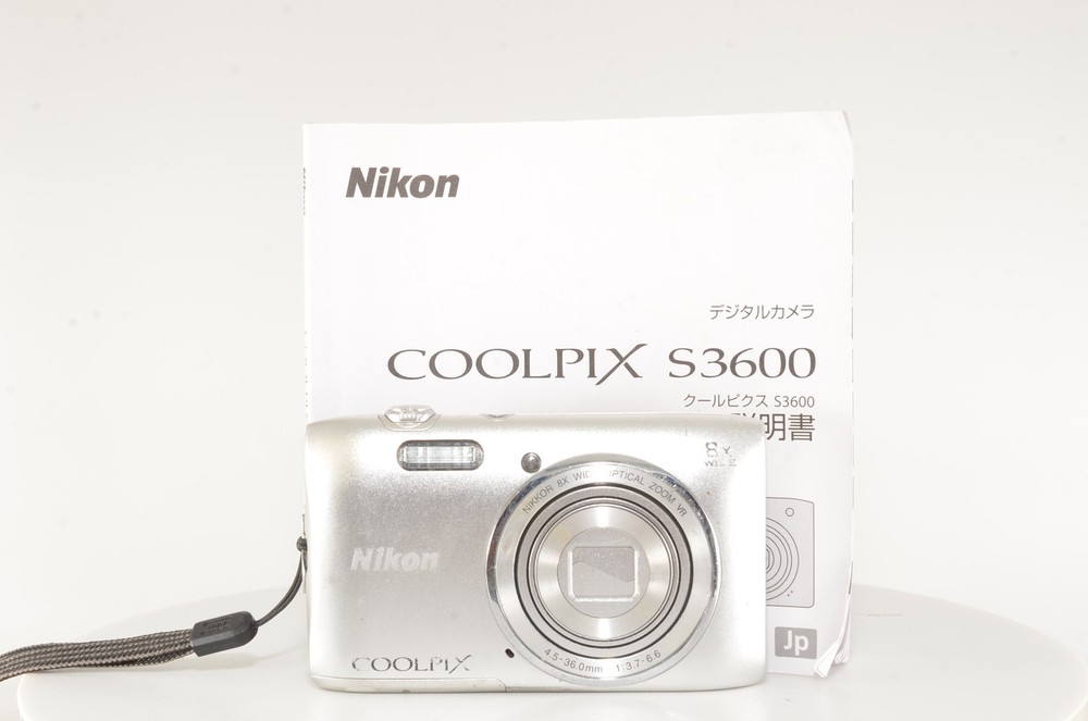 Nikon Coolpix S3600 Silver 8x Wide Optical Zoom, 4.5-36.0mm #2876