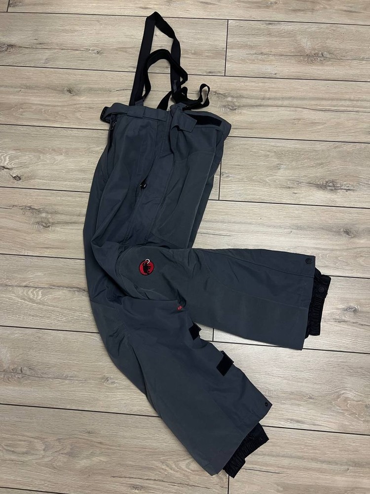 Women's Mammut Extreme Vintage Ski Bib Pants Gore-Tex XCR Full Side Zip sz 40