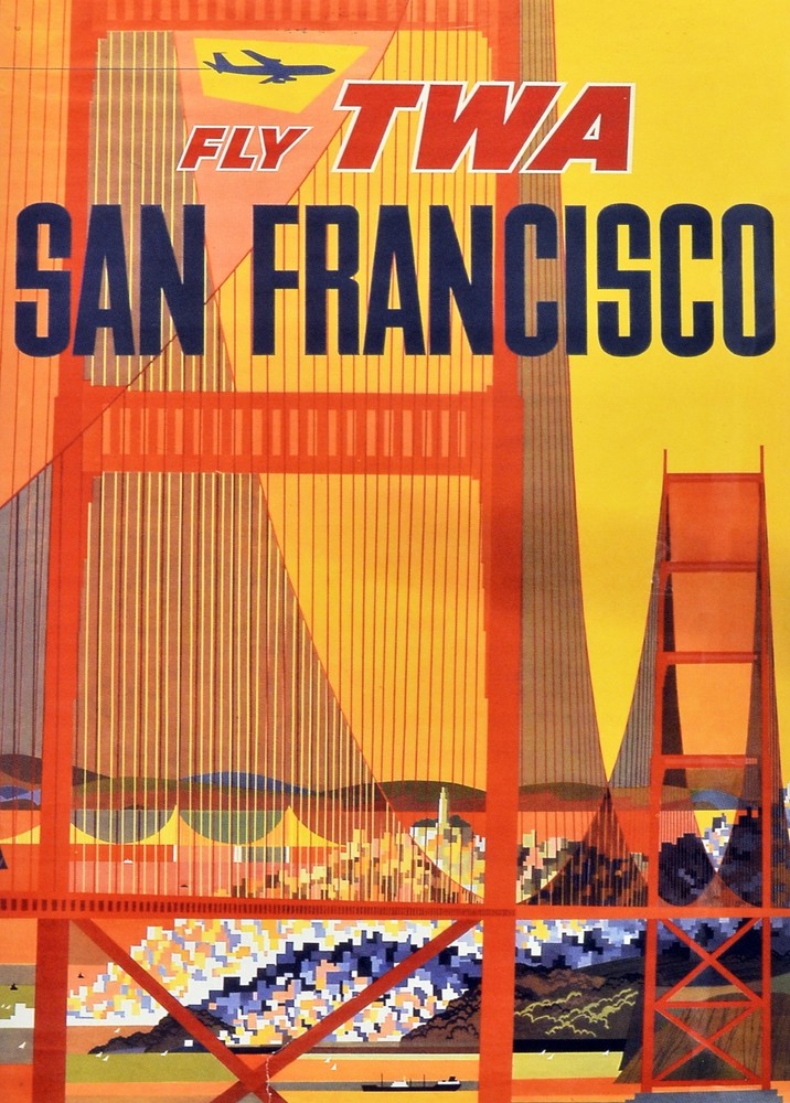 Travel Decoration Poster.Home Room Interior design.San Francisco.6578