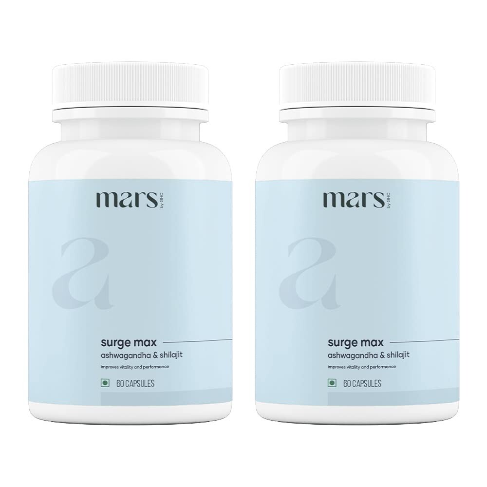 mars by GHC surgemax natural ashwagandha caps | Anxiety Relief | 60x2 Capsules
