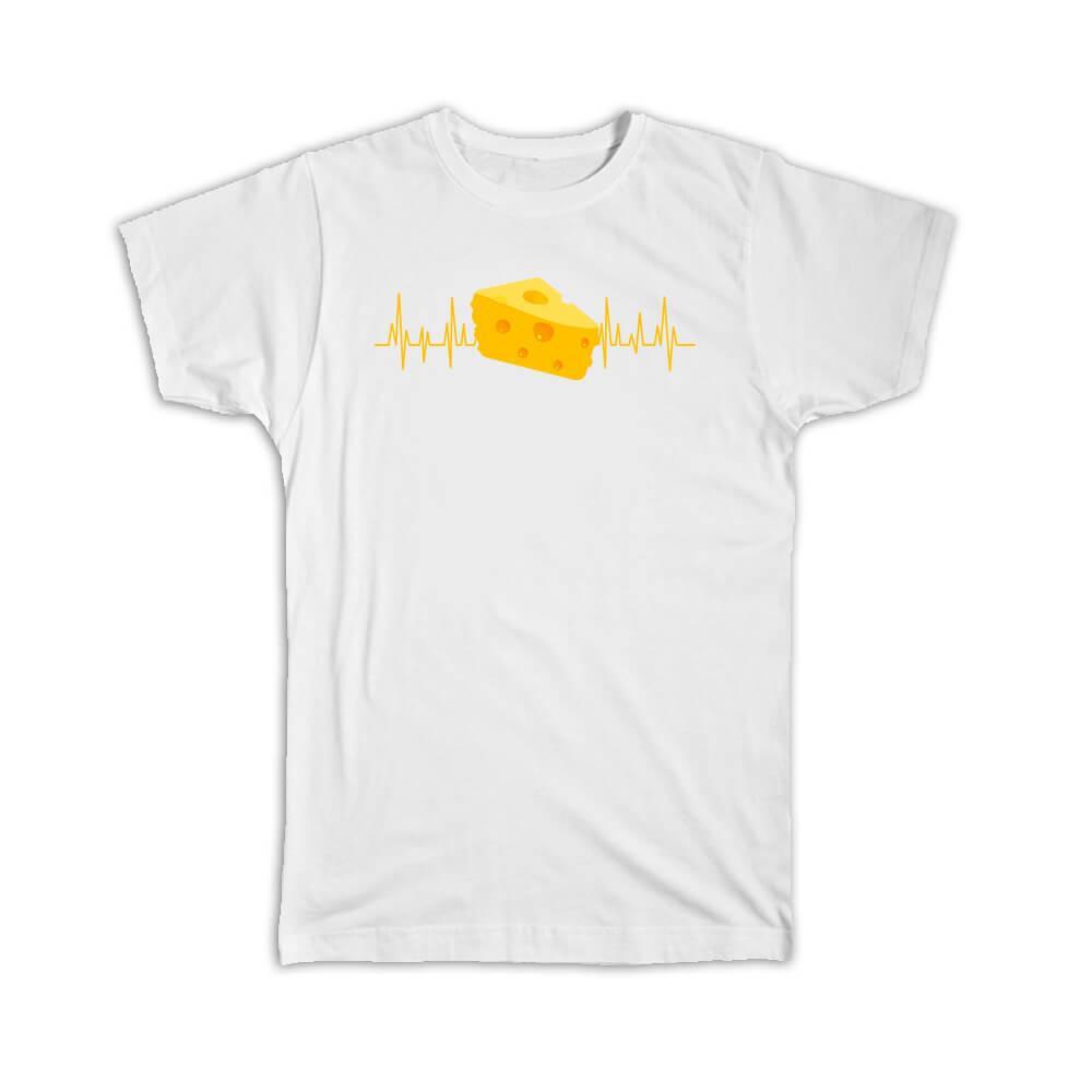 Cheese Lover Heartbeat Art Print T-Shirt for Kids