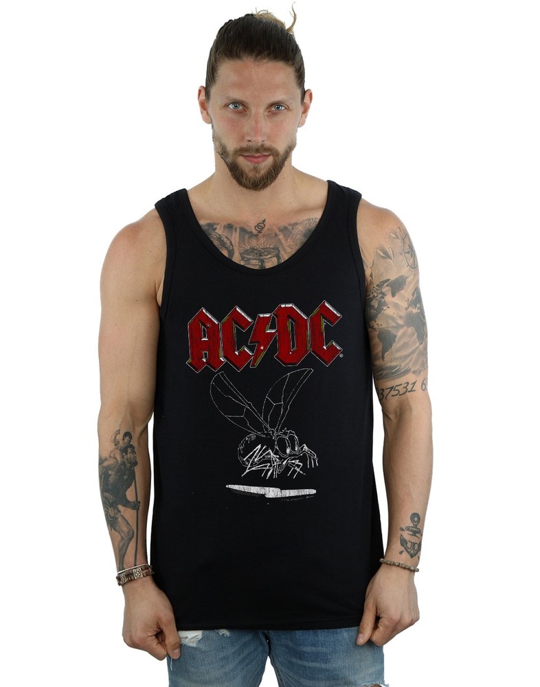 AC/DC Fly On The Wall 1985 Vintage Mens Tank Top  -image