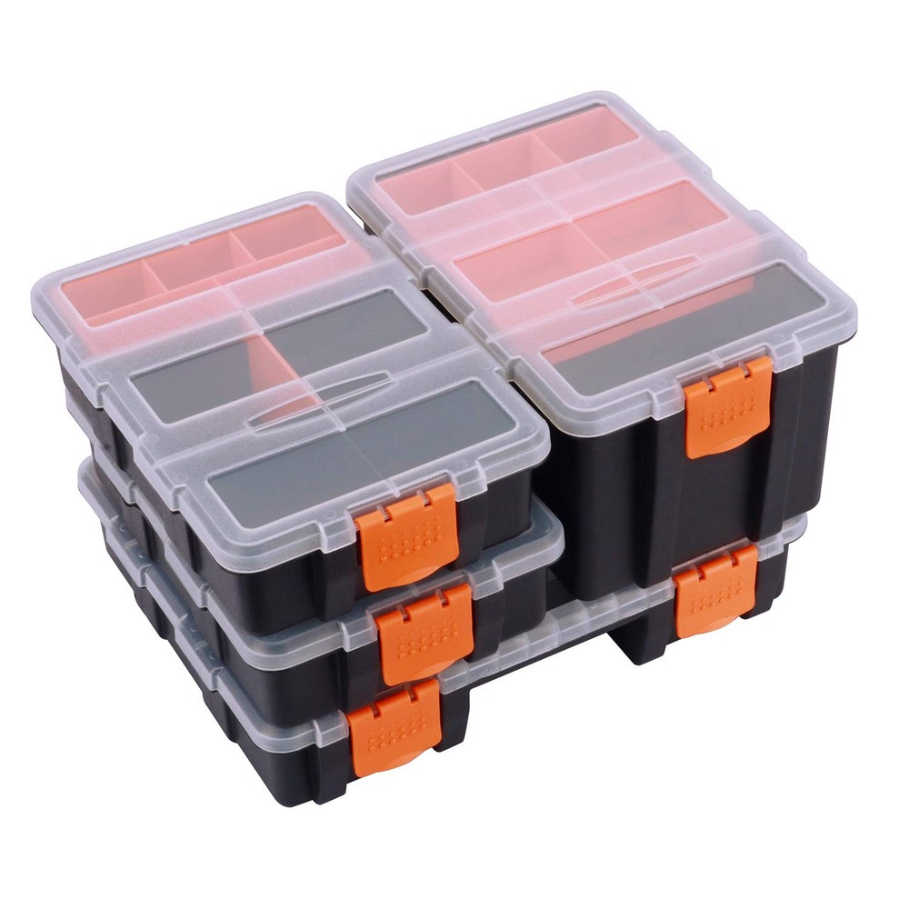 MP009 4-Piece Hardware & Parts Organizer Set - Durable Versatile Storage Toolbox