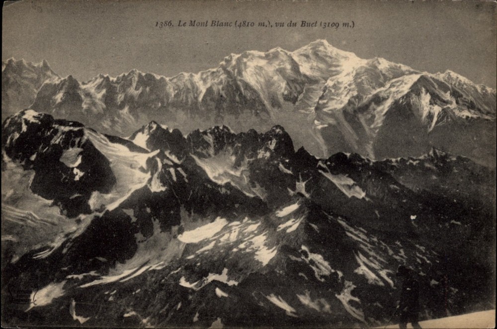 Mont Blanc Chamonix Haute Savoie France vintage postcard v385
