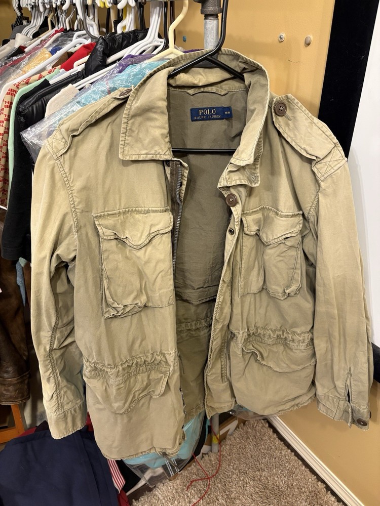 POLO RALPH LAUREN ARMY MILITARY Field M-1943 PRL Men's Olive Green Jacket Size M