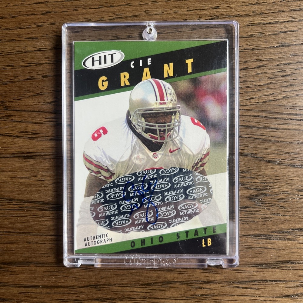 2003 SAGE Hit - Autograph Cie Grant #A29 Emerald OSU ohio st buckeyes football