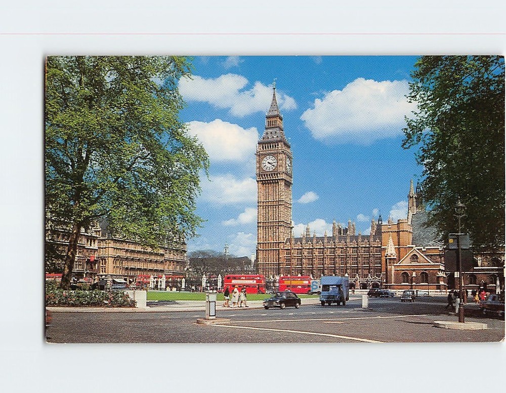 Postcard Big Ben & Parliament Square London England