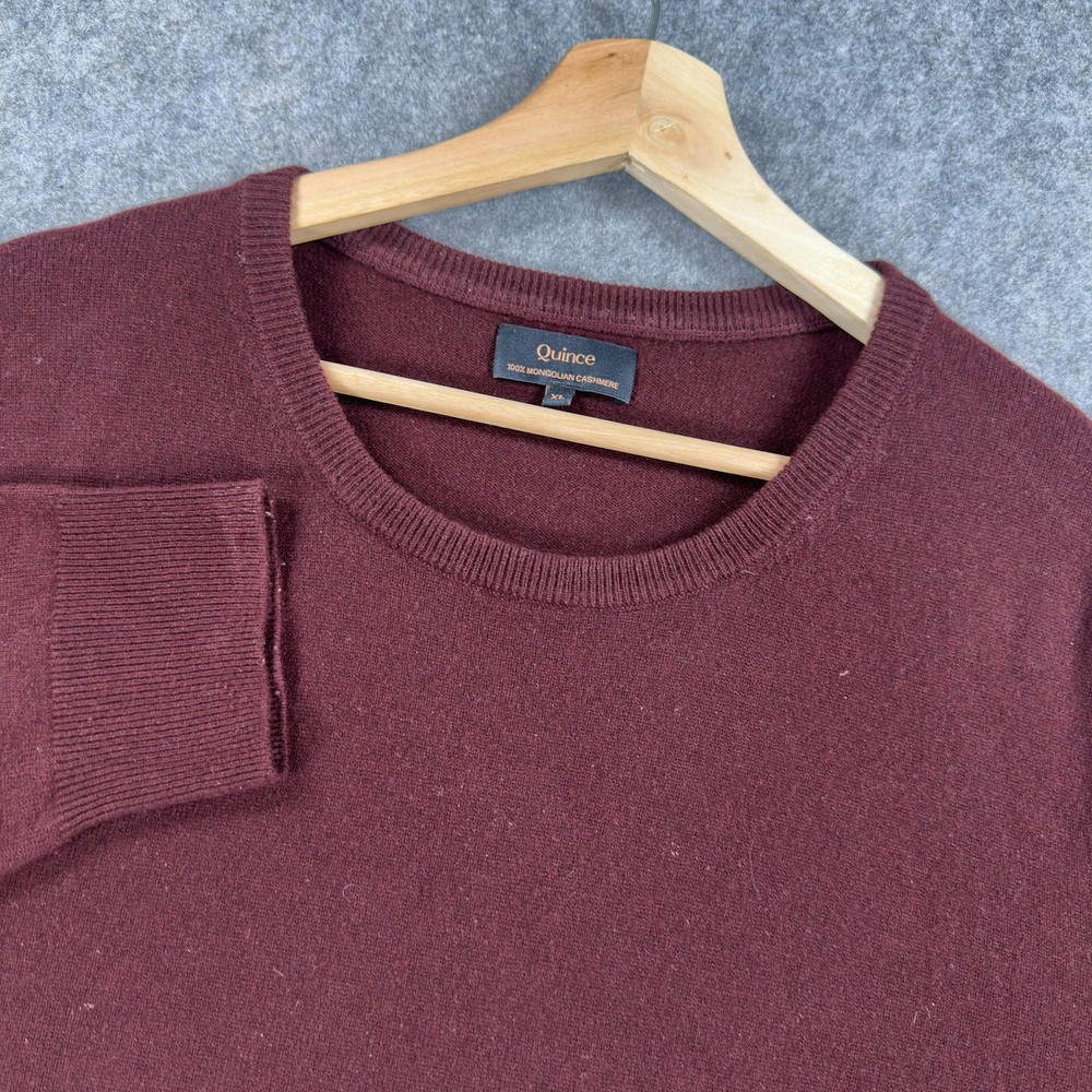 Quince Sweater Womens XL Red 100% Mongolian Cashmere Crewneck Pullover Knit