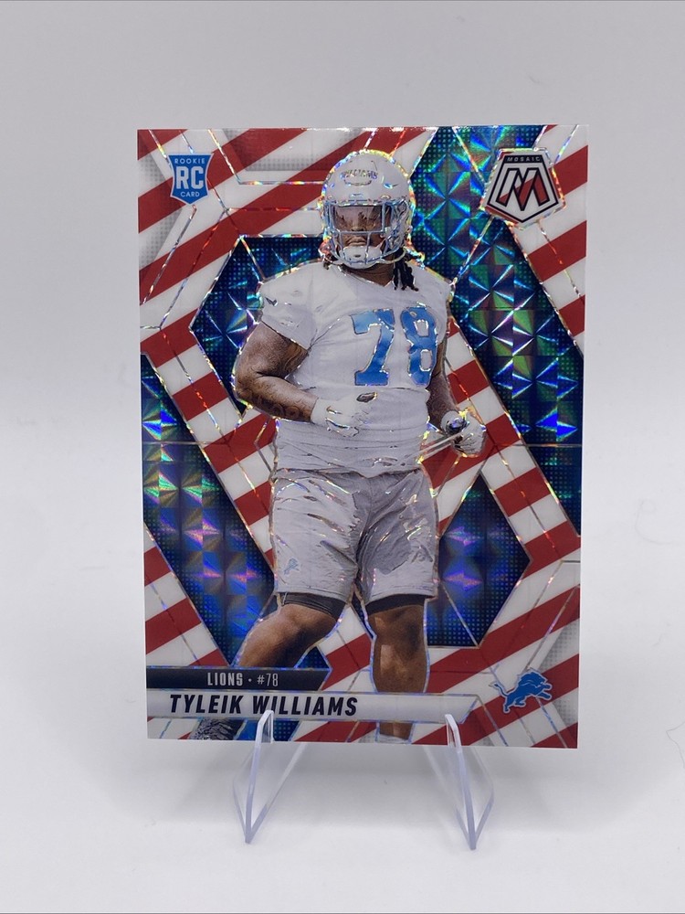2025 Panini Mosaic - Rookies Tyleik Williams #397 Red & White Stripe Prizm (RC)