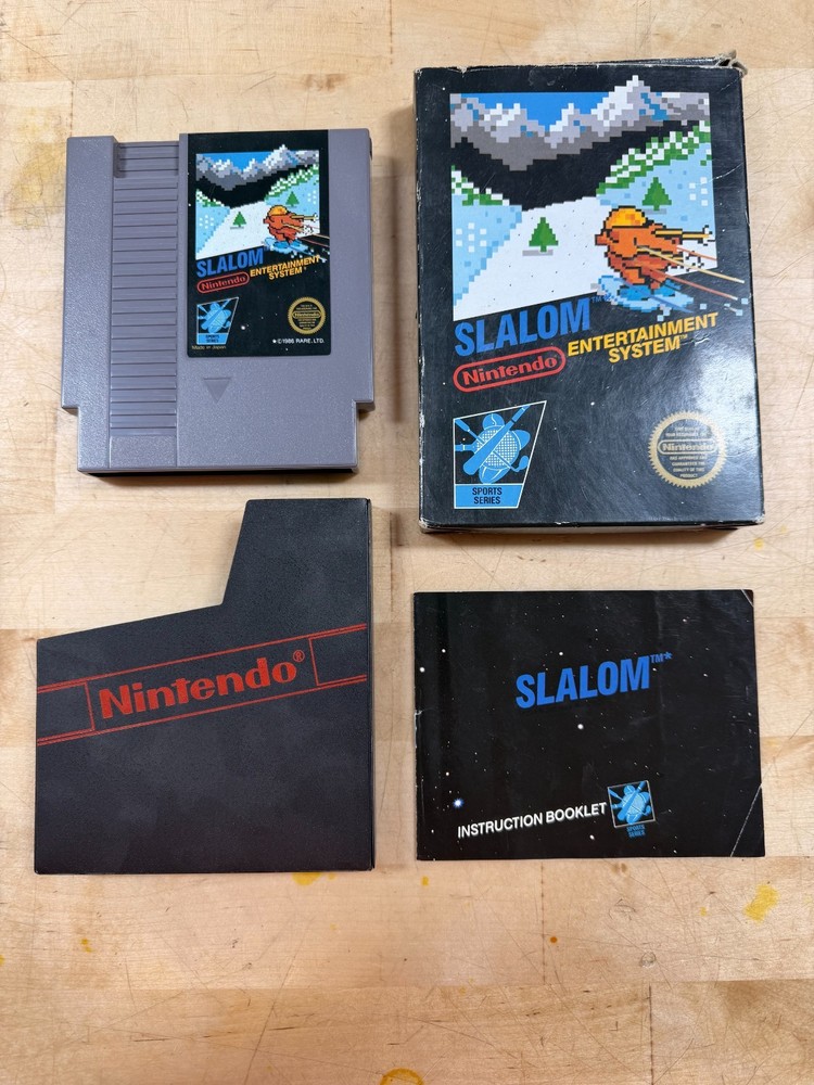 Slalom (Nintendo NES, 1987) CIB - 5 Screw – Rare Sports Series – Complete in Box