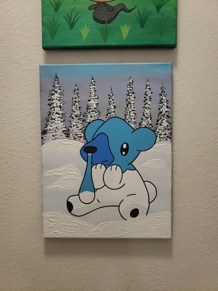 Pokemon Landscape Painting Cubchoo