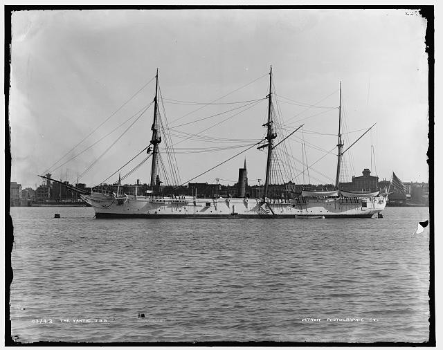 Photo:USS Yantic Gunboat 1898 American Naval Vessel Sailing Ship?