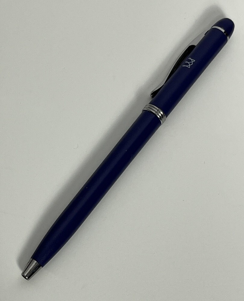Warwick Luxury Hotel Advertisement Ballpoint Pen Twist Top Purple Logo Black Ink
