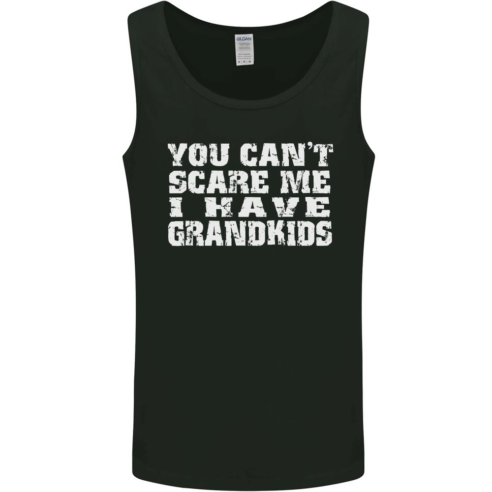 Cant Scare Me Grandkids Grandparents Day Funny Mens Vest Tank Top