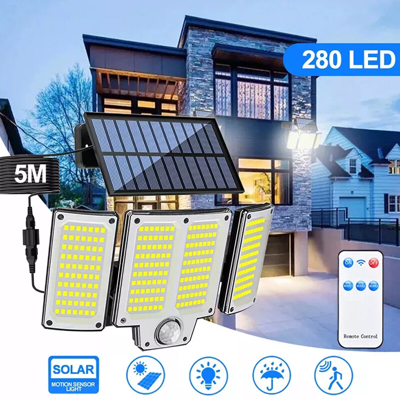 9900000lm LED Solar Street Lights Security Flood Lamp Motion Sensor Outdoor Wall