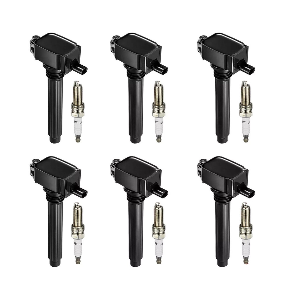 Brandnew For Jeep For Chrysler 6PCS Ignition Coil & Iridium Spark Plug black