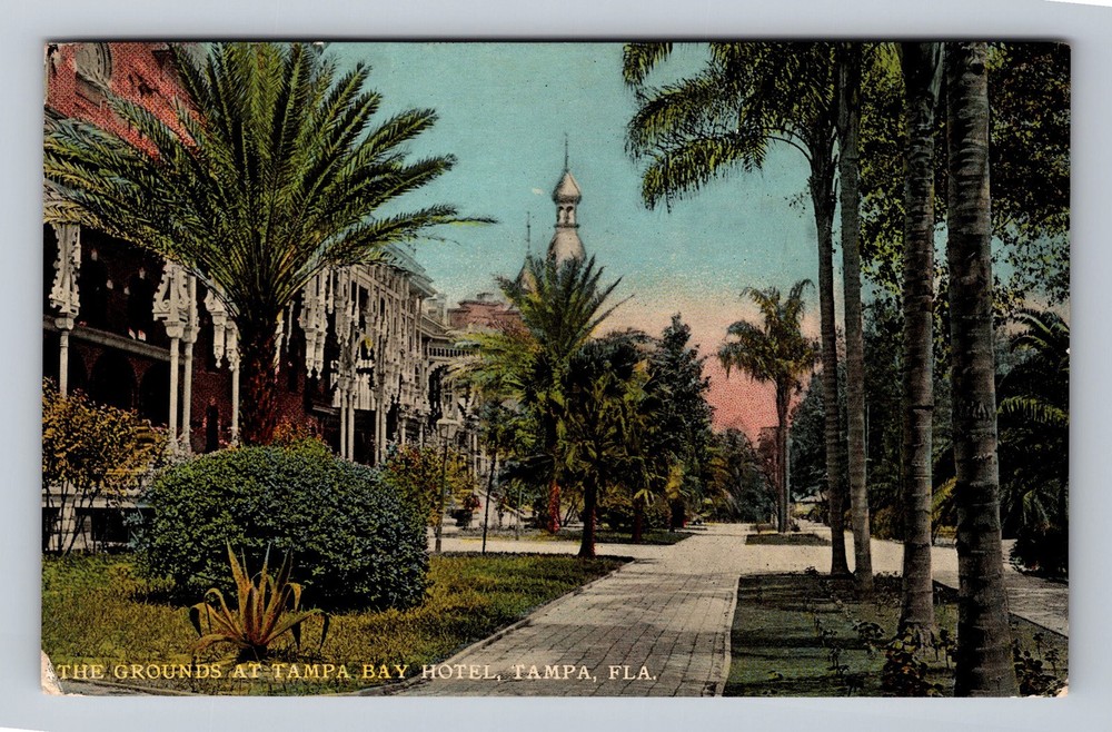 Tampa FL-Florida The Grounds At Tampa Bay Hotel Vintage Postcard