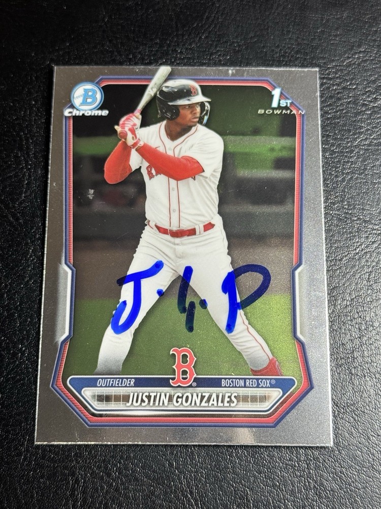 2026 Topps Bowman Chrome Justin Gonzalez Bowman 1st Base Auto CPA-JG Red Sox