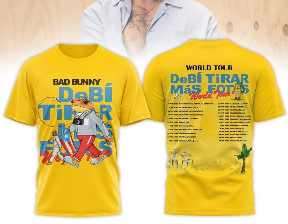Bad Bunny 'DeBí Tirar Más Fotos' World Tour 2026 AOP 3D T-Shirt