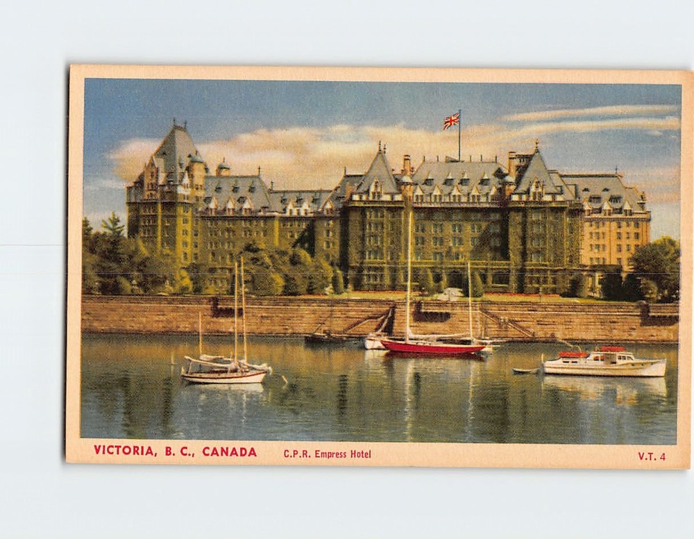 Postcard Empress Hotel Victoria British Columbia Canada