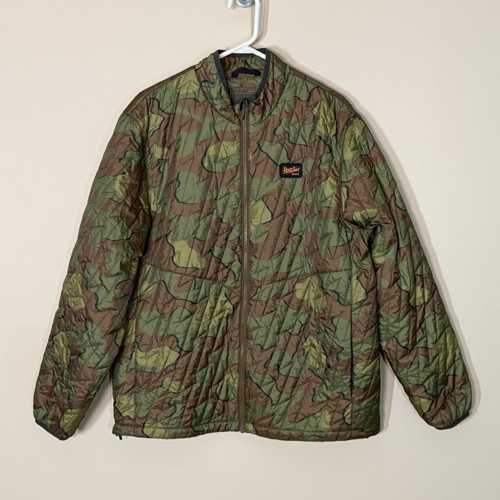 Howler Brothers Insulated Prima-loft Puffer Jacket  Camo Green Men's Large L